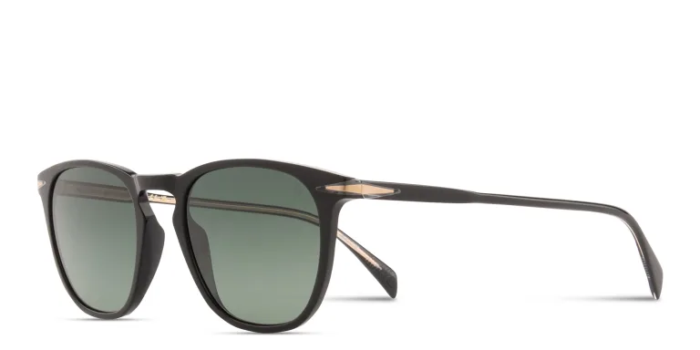Shop DAVID BECKHAM Talisman Square Sunglasses in Black online.