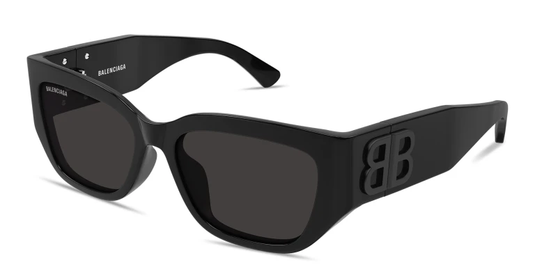 Shop BALENCIAGA BB Logo Cat-Eye Sunglasses in Black online.