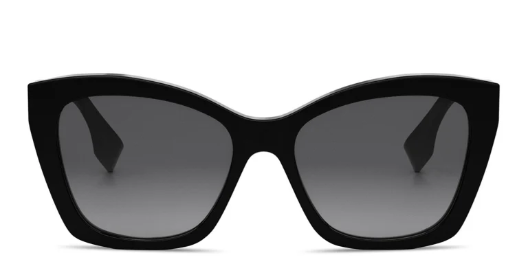 Shop FENDI Lettering Black Square Sunglasses in Black online.