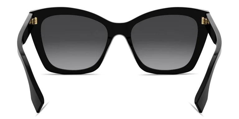 Shop FENDI Lettering Black Square Sunglasses in Black online.