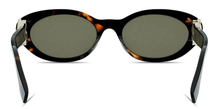 Shop FENDI FF Diamonds Oval Sunglasses in Havana online.