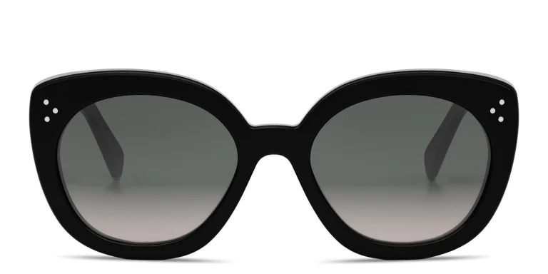 Shop CELINE CELINE 3 Dots Butterfly Sunglasses in Black online.