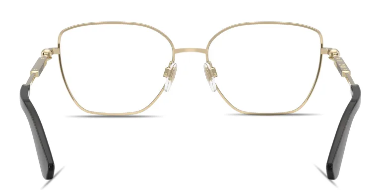 Shop BURBERRY Engraved Logo Cat-Eye Eyeglasses in Black online.