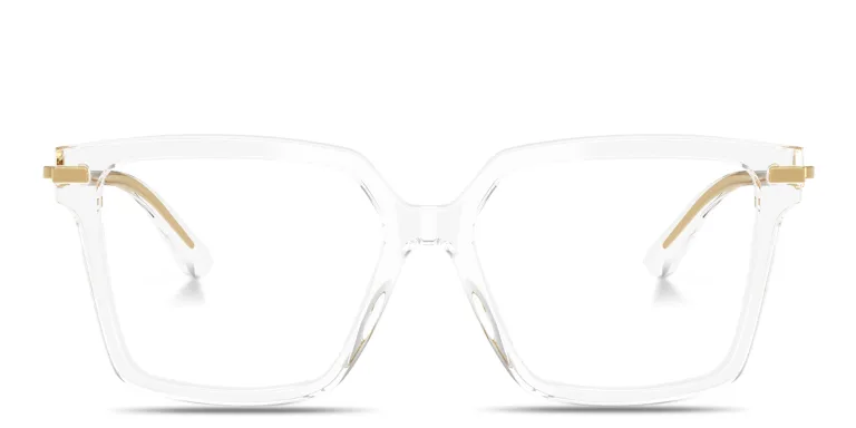 Shop Dolce & Gabbana DG Motif Square Eyeglasses in Clear online.