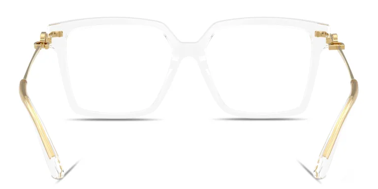 Shop Dolce & Gabbana DG Motif Square Eyeglasses in Clear online.