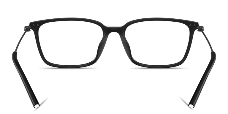 Shop Moncler Logo Signature Unisex Wide Rectangle Eyeglasses in Black online.