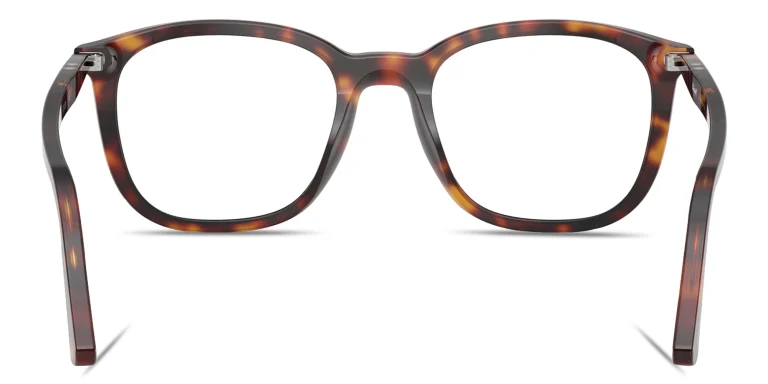 Shop PERSOL Arrow Emblem Unisex Square Eyeglasses in Havana online.