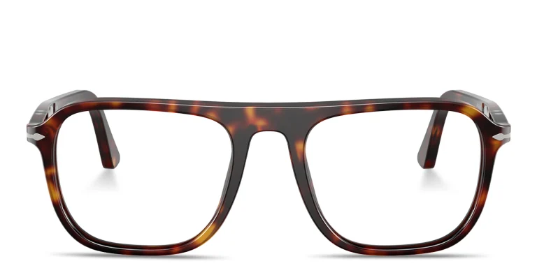 Shop PERSOL Jacques Unisex Square Eyeglasses in Havana online.