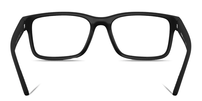 Shop Prada Linea Rossa Logo Signature Wide Rectangle Eyeglasses in Black online.