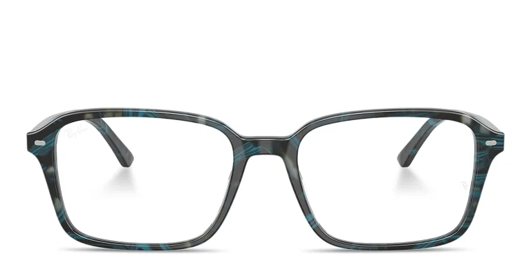 Shop Ray-Ban Raimond Optics Unisex Square Eyeglasses in Blue online.