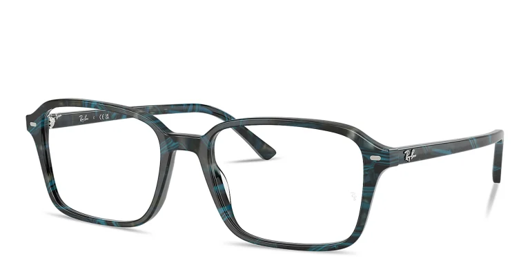 Shop Ray-Ban Raimond Optics Unisex Square Eyeglasses in Blue online.