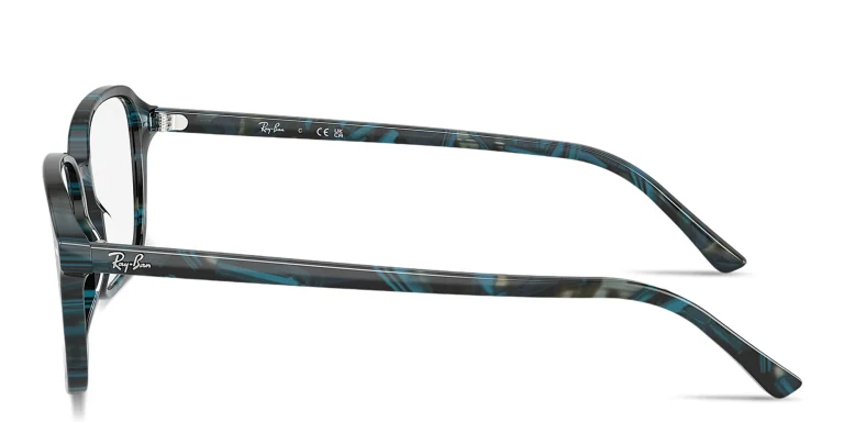 Shop Ray-Ban Raimond Optics Unisex Square Eyeglasses in Blue online.