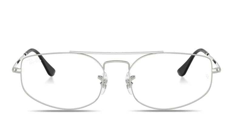 Shop Ray-Ban Explorer 5 Optics Unisex Wide Irregular Eyeglasses in Silver online.