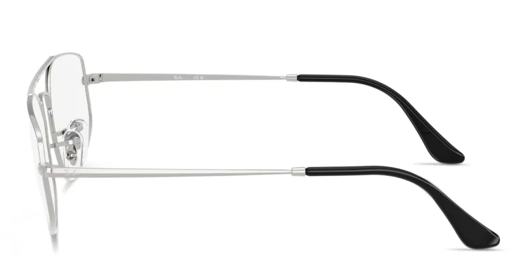 Shop Ray-Ban Explorer 5 Optics Unisex Wide Irregular Eyeglasses in Silver online.