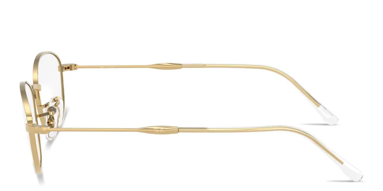 Shop Ray-Ban Optics Irregular Eyeglasses in Gold online.