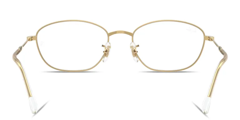 Shop Ray-Ban Optics Irregular Eyeglasses in Gold online.
