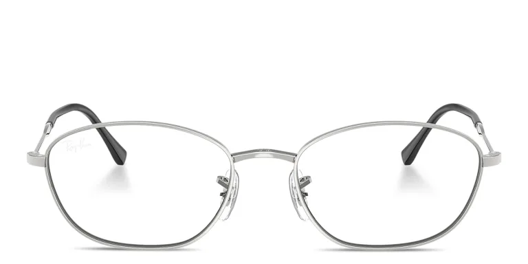 Shop Ray-Ban Optics Irregular Eyeglasses in Silver online.
