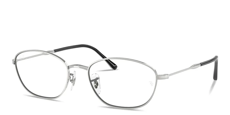 Shop Ray-Ban Optics Irregular Eyeglasses in Silver online.