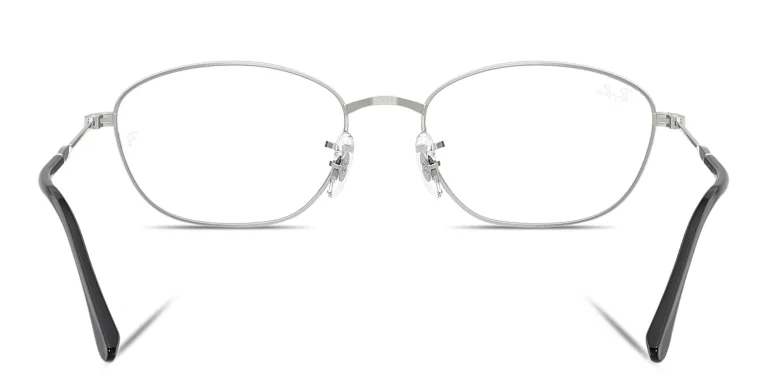 Shop Ray-Ban Optics Irregular Eyeglasses in Silver online.