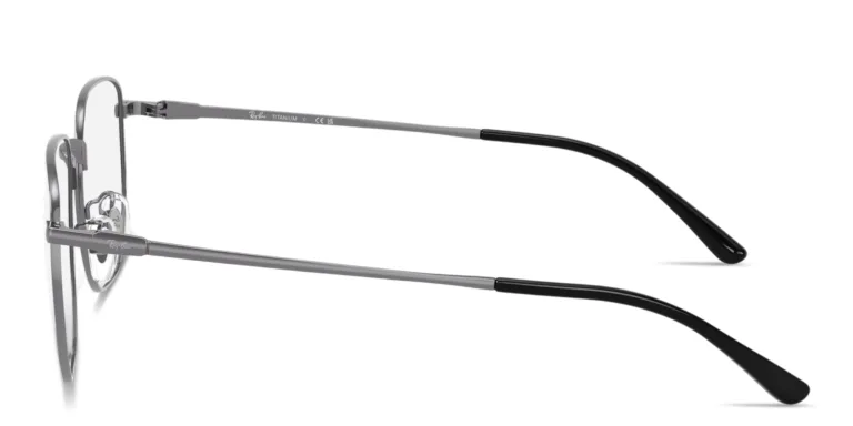 Shop Ray-Ban Optics Unisex Irregular Eyeglasses in Gunmetal online.