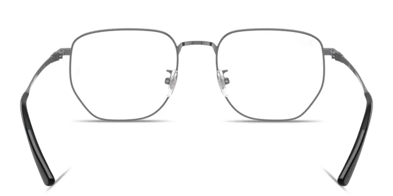 Shop Ray-Ban Optics Unisex Irregular Eyeglasses in Gunmetal online.