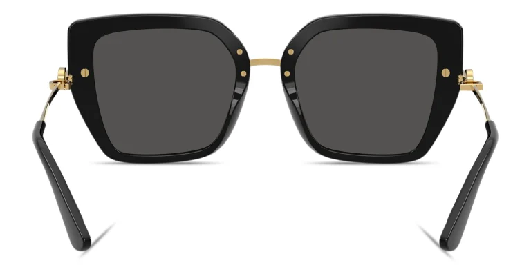 Shop Dolce & Gabbana DG Motif Butterfly Sunglasses in Black online.