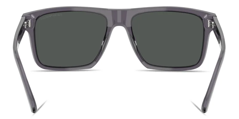 Shop Emporio Armani Essential Leisure Square Sunglasses in Grey online.