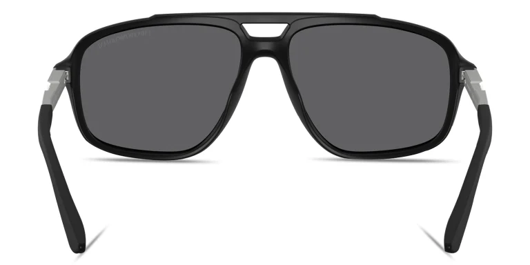 Shop Emporio Armani Modern Pilot Sunglasses in Black online.
