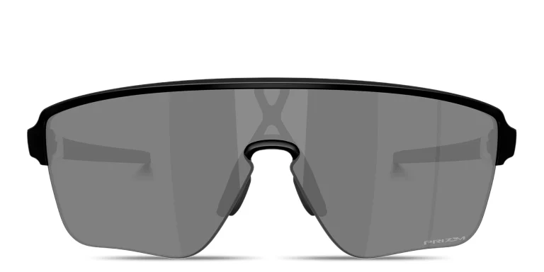Shop Oakley Corridor SQ Half-Rim Rectangle Sunglasses in Black online.