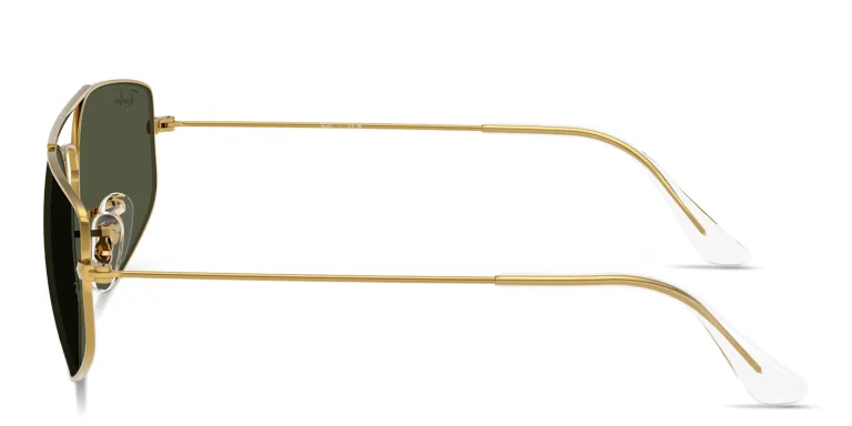 Shop Ray-Ban Explorer 5 Unisex Irregular Sunglasses in Gold online.