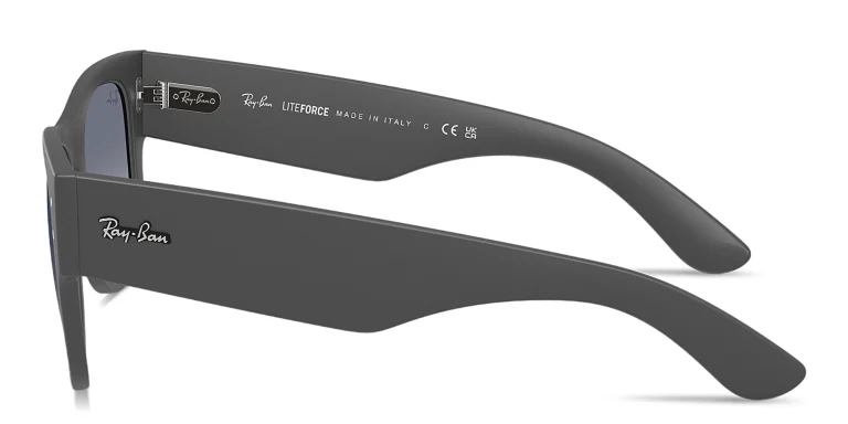 Shop Ray-Ban Mega Wayfarer Liteforce Unisex Square Sunglasses in Grey online.