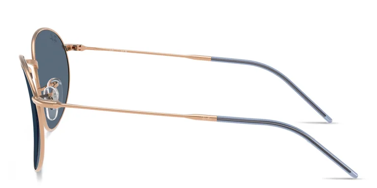 Shop Ray-Ban Round Reverse Unisex Panthos Sunglasses in Gold online.