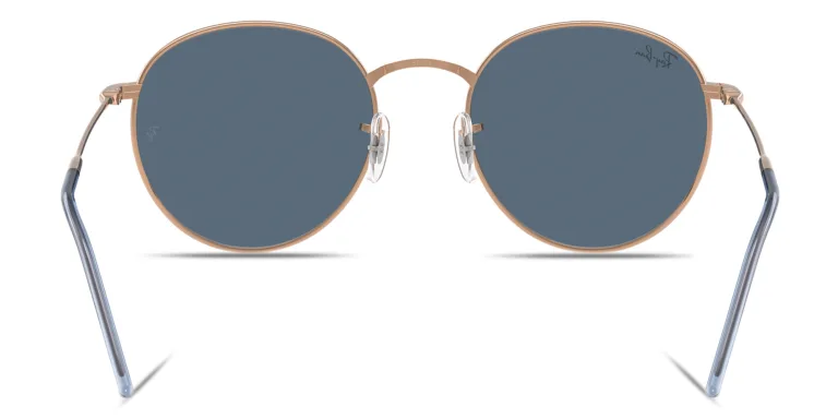 Shop Ray-Ban Round Reverse Unisex Panthos Sunglasses in Gold online.