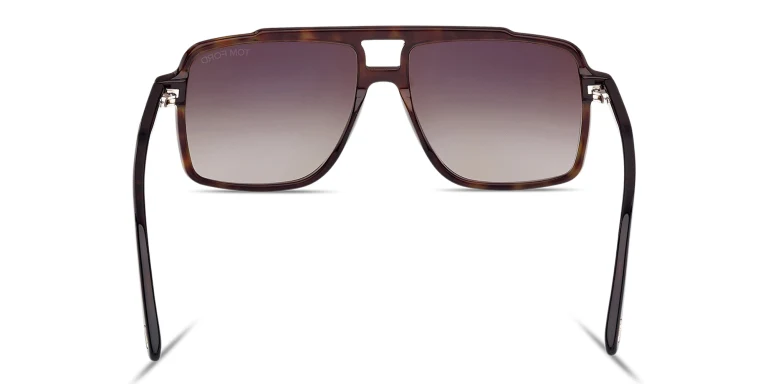Shop TOM FORD Kemp Aviator Sunglasses in Havana online.