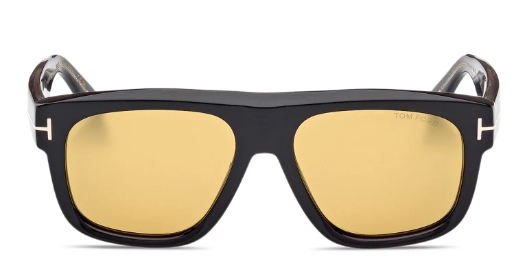 Shop TOM FORD Icon Pilot Sunglasses in Black online.