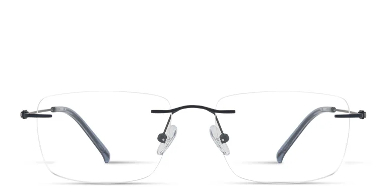 Shop MONOSTROM Rimless Rectangle Eyeglasses in Blue online.