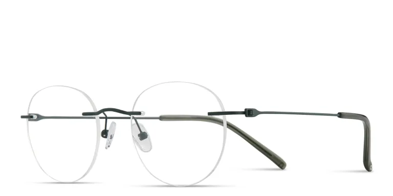 Shop MONOSTROM Rimless Panthos Eyeglasses in Green online.