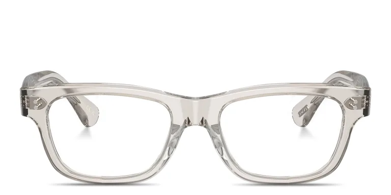 Shop OLIVER PEOPLES Rosson Unisex Rectangle Eyeglasses in Grey online.
