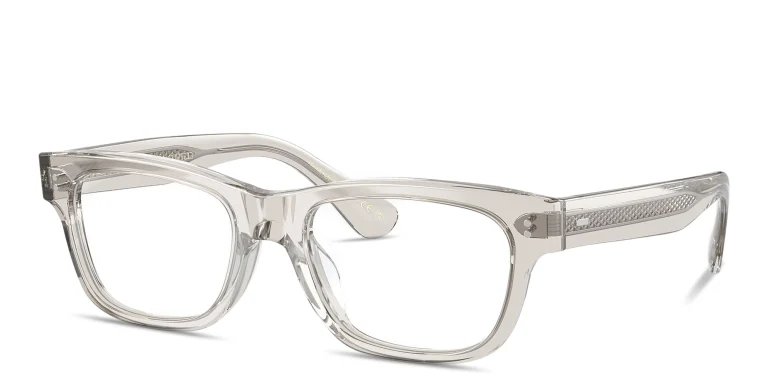 Shop OLIVER PEOPLES Rosson Unisex Rectangle Eyeglasses in Grey online.