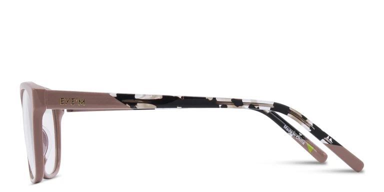 Shop EYE'M Pillow Eyeglasses in Beige online.