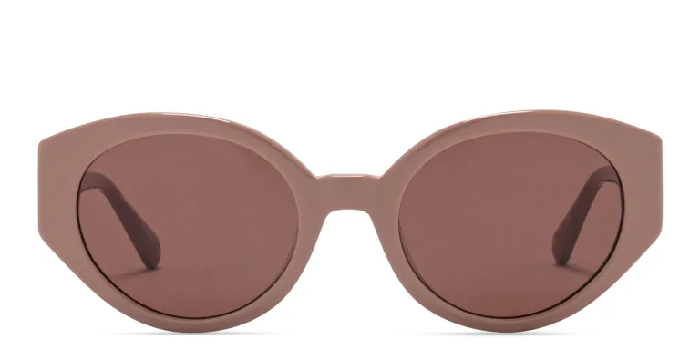 Shop EYE'M Cat-Eye Sunglasses in Beige online.