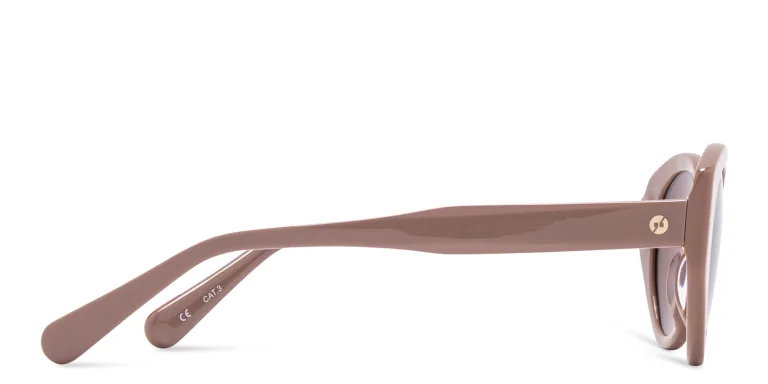 Shop EYE'M Cat-Eye Sunglasses in Beige online.