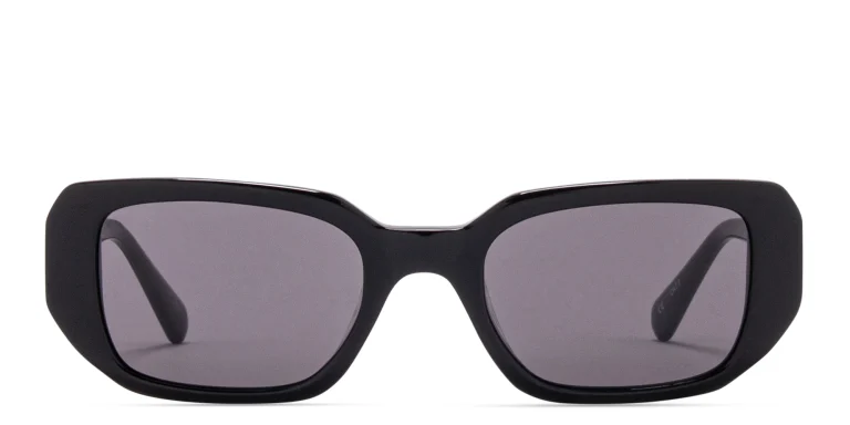 Shop EYE'M Rectangle Sunglasses in Black online.