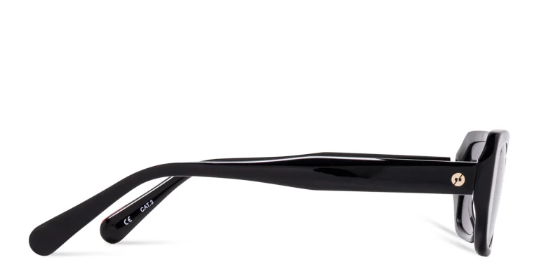 Shop EYE'M Rectangle Sunglasses in Black online.