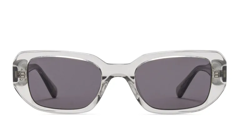 Shop EYE'M Rectangle Sunglasses in Green online.
