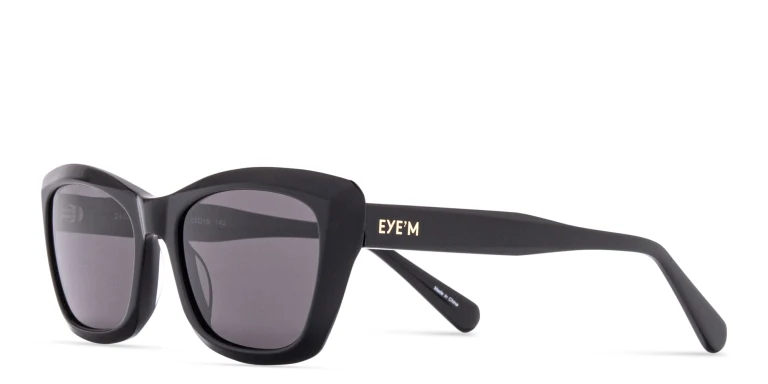 Shop EYE'M Cat-Eye Sunglasses in Black online.