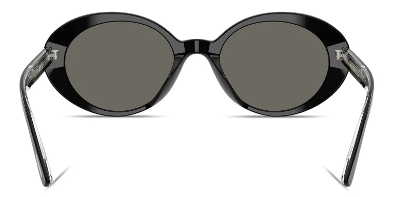 Shop OLIVER PEOPLES Lumar Oval Sunglasses in Black online.