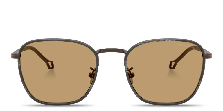 Shop GIORGIO ARMANI Visionary Luxury Square Sunglasses in Brown online.