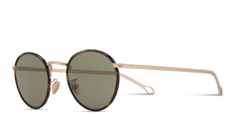 Shop GIORGIO ARMANI Round Sunglasses in Gold online.
