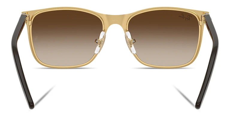 Shop Ray-Ban Junior Kids Core Square Sunglasses in Brown online.